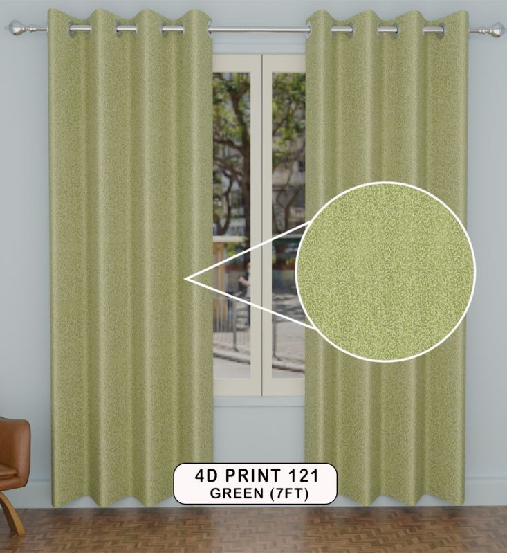4d print 121 green window curtains