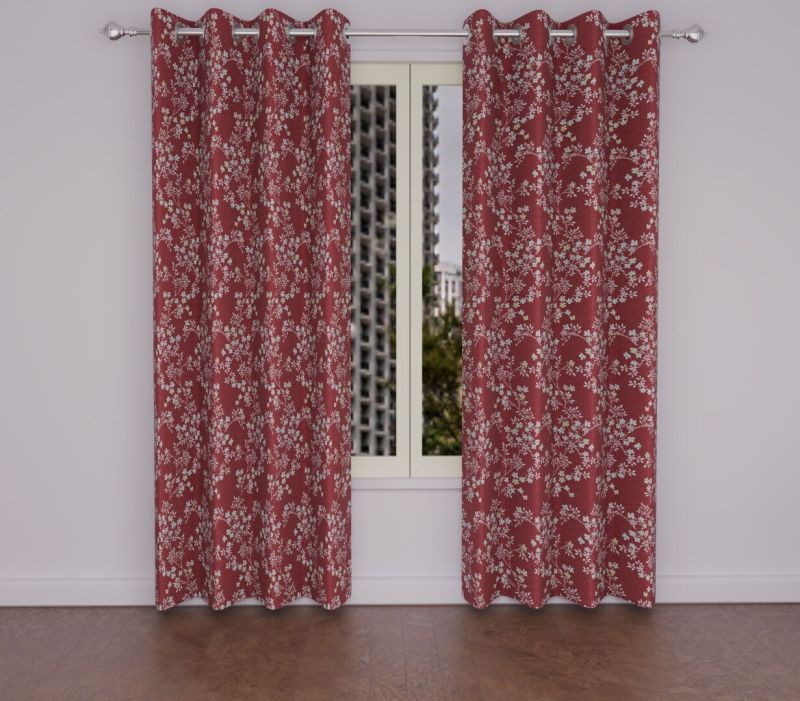 4d print 160 maroon window curtains