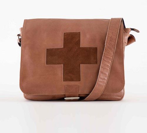 Brown Genuine Leather Messenger Bag