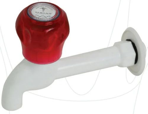 Tarang Red PVC Long Body Bib Cock, Packaging Type : Paper Box