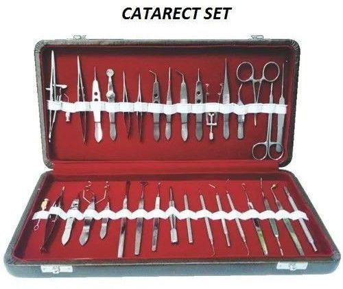Plain Stainless Steel Cataract Set, Color : Grey Standard