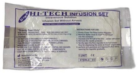 Hi-Tech Infusion Set, Color : Transparent, Tube Material : PVC