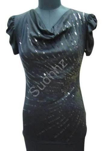 Ladies Black Georgette Designer Top