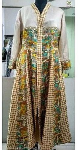 Ladies Printed Silk Islamic Abaya