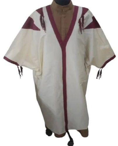 Silk Mens White Arabic Kandura Set