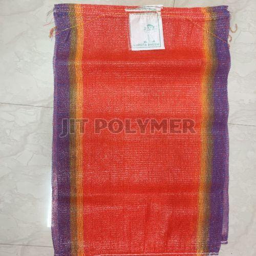 Polypropylene Plain Chota Bheem Red Leno Bags for Vegetable Market