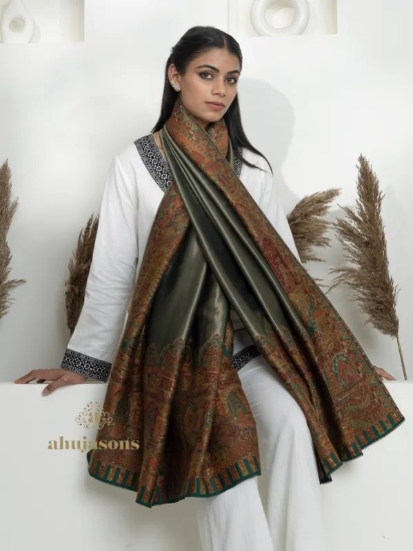 Luxury Kashmiri Kani Shawl Reversible
