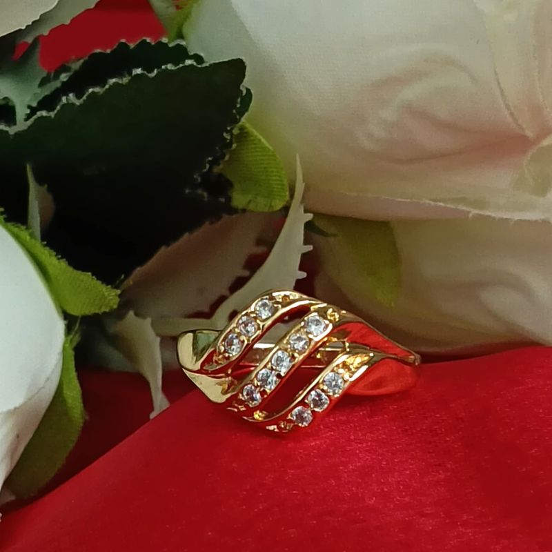 Gold-Tone Open Wave Ring