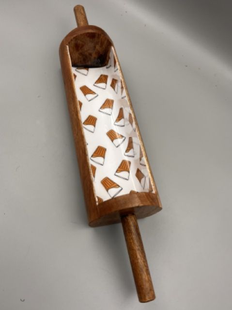 Wood Dolly Serving Tray with Handle