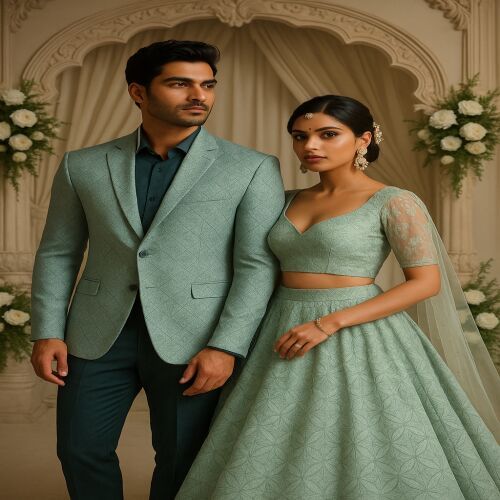 Printed Gold JCQ-4 Polyester Suiting Fabric, Color : Multicoloured