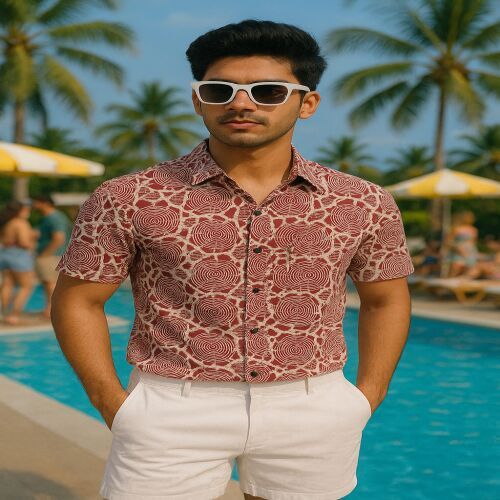 Laffar Print-1 Polyester Shirting Fabric, Color : Multicoloured