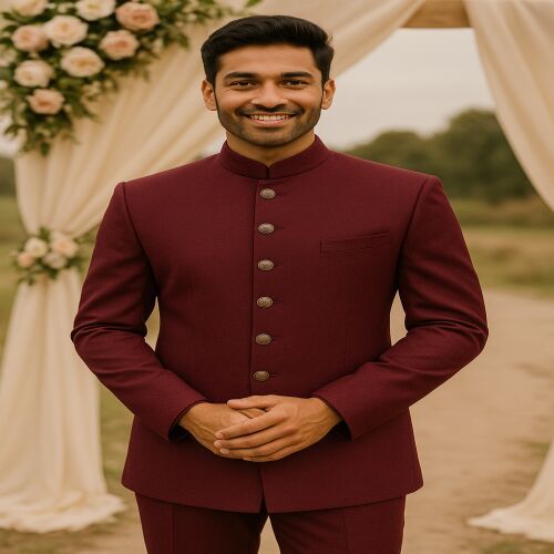 Smart Jcq 8 Dark Polyester Suiting Fabric