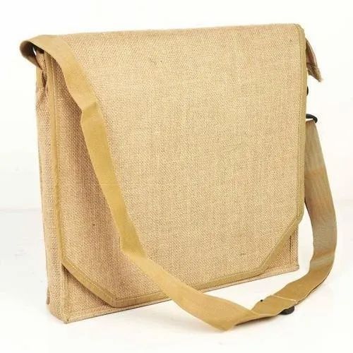 Plain Jute Sling Bag Standard for Casual, Shopping