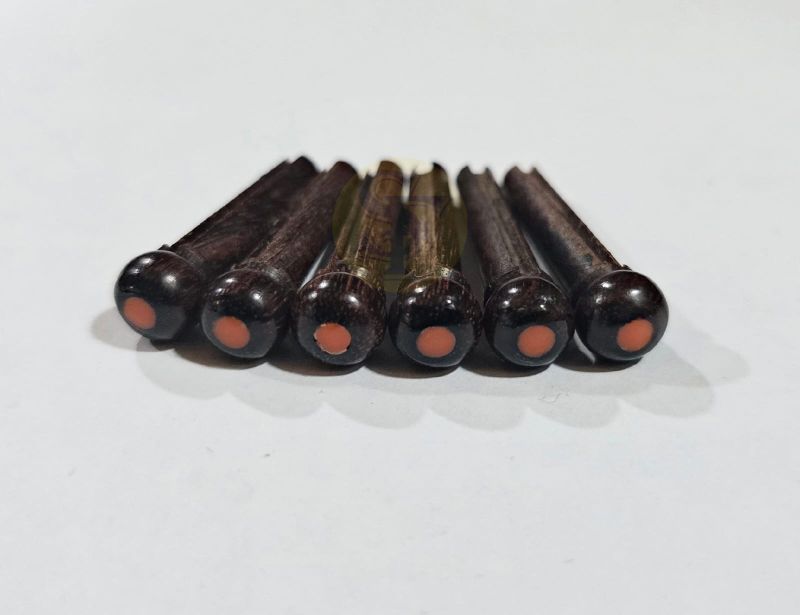 Rose Wood with Dots Bridge Pins