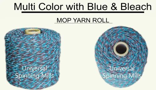 Multi Color Blue Bleach Mop Yarn Rolls