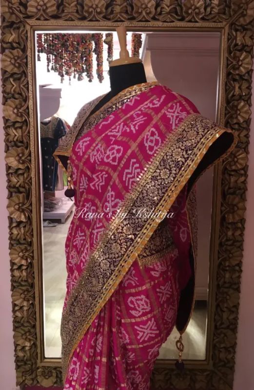 Exclusive Designer Pink Gharchola Saree In Our Signature Design