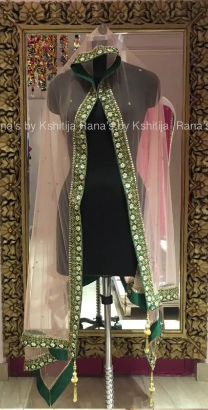 Pretty Rich Zardozi Worked Net Dupatta