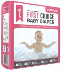 Absorbent Polymer Core Baby Diaper, Color : White