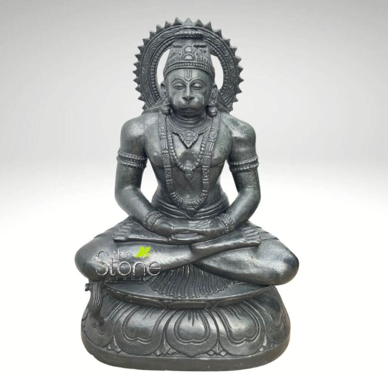Anjaneya Black Stone Statue