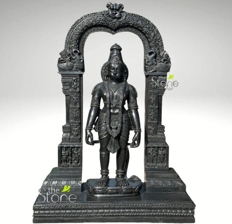 4ft Black Stone Balaji Hanuman Murti