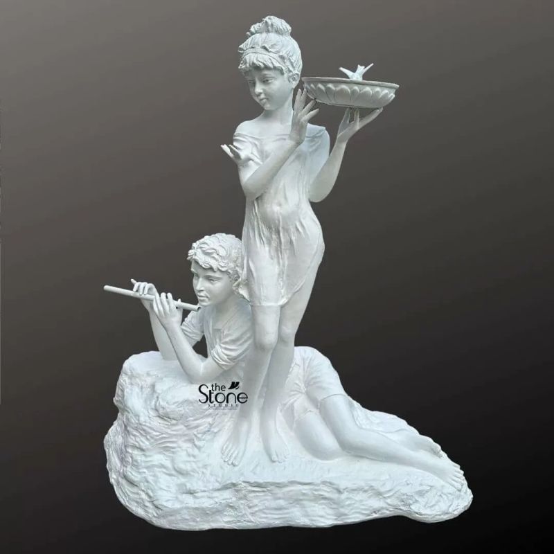 Girl Boy Garden Statue 5ft