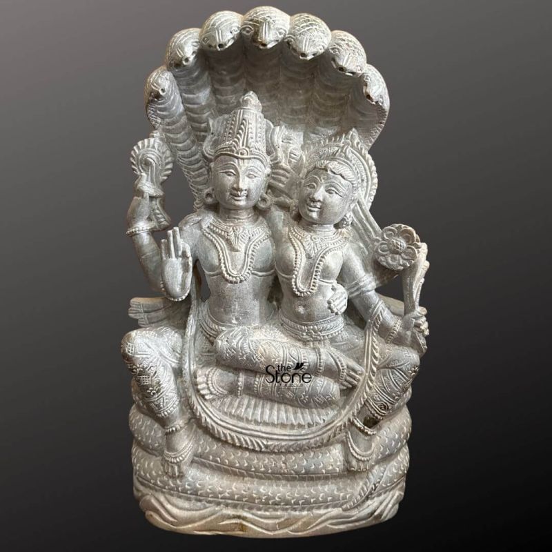 Green Stone Lakshmi Vishnu Murti 12″