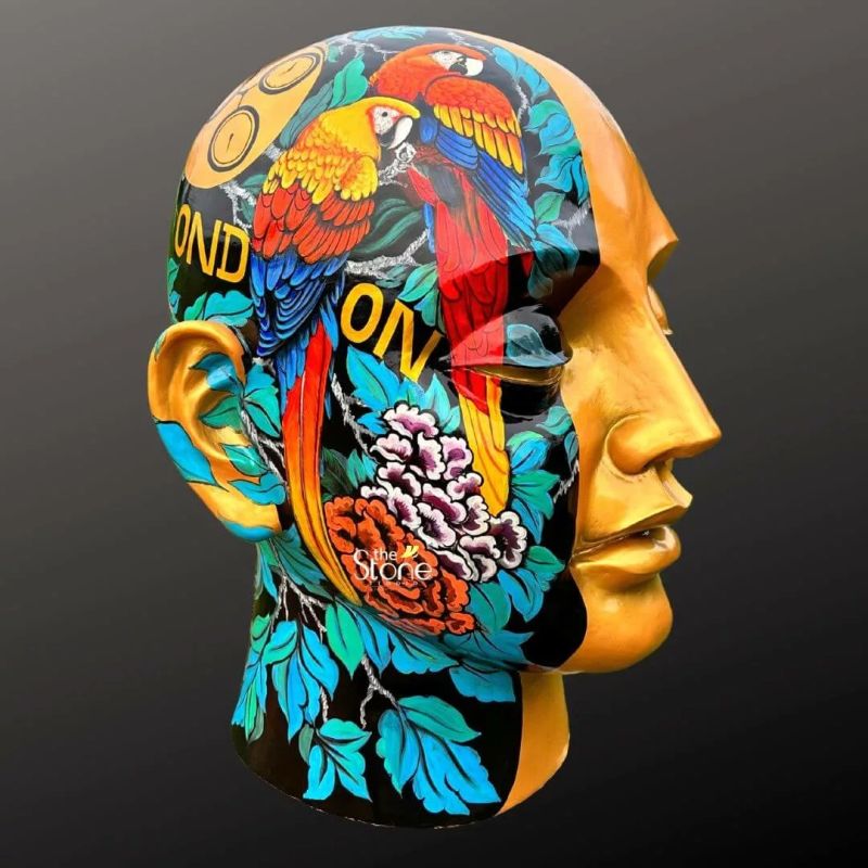 Head POP Art Statue 4ft