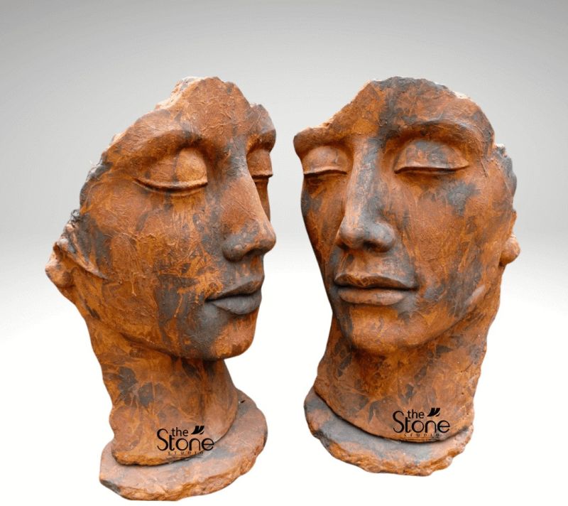 Large Garden Face Sculpture 4ft