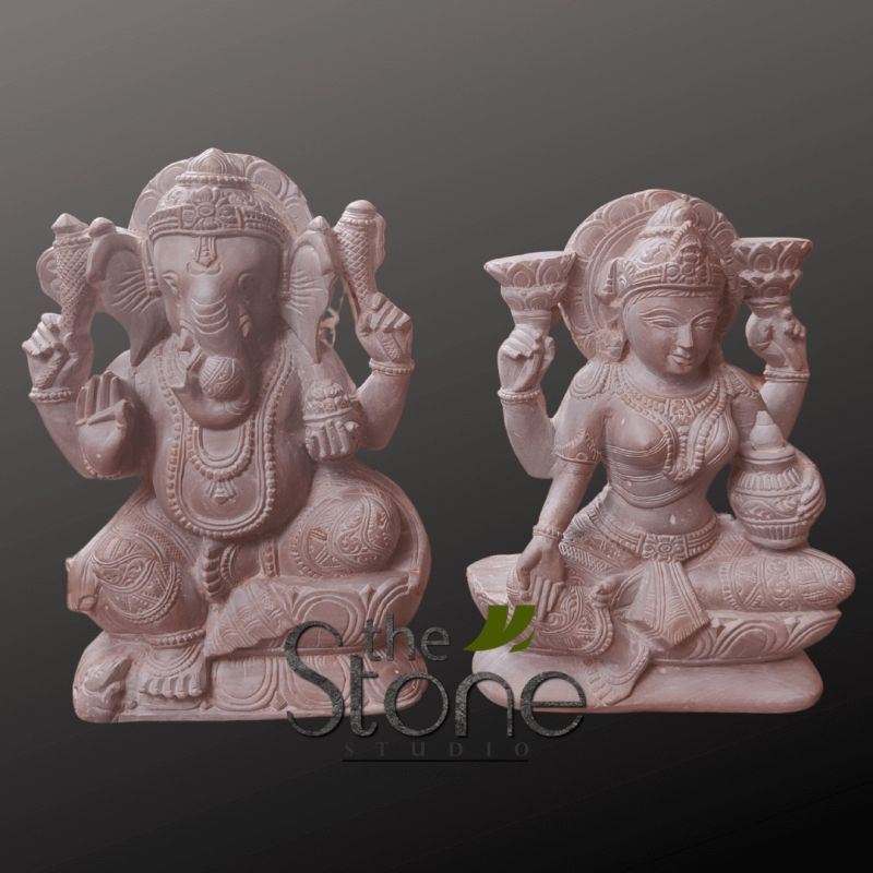 Soapstone Laxmi Ganesh Idol