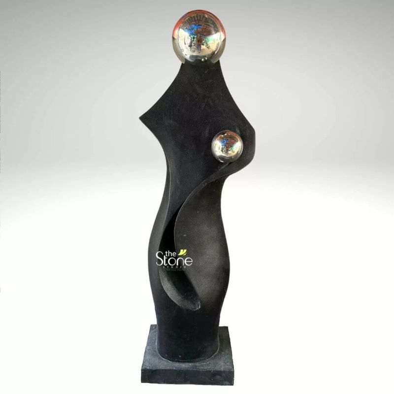 Metal Ball Stone Modern Art 2.5ft