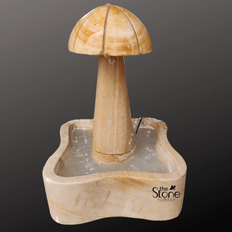 Mushroom Water Fountain 18 Inch