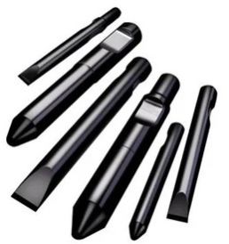 EN19 Hydraulic Rock Breaker Chisel, Color : Black, Golden, Blue