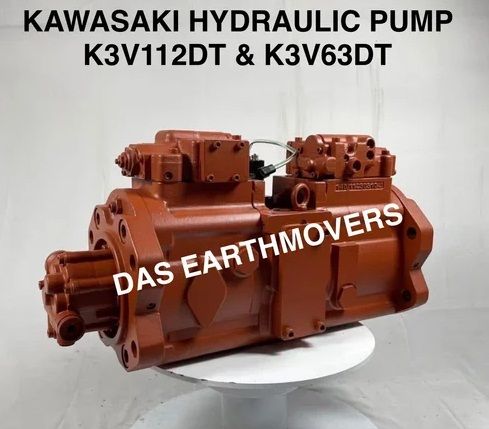 Red K3V112DT Kawasaki Excavator Hydraulic Pump