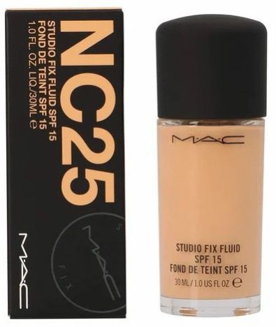 Mac NC25 Studio Fix Fluid SPF 15 Foundation