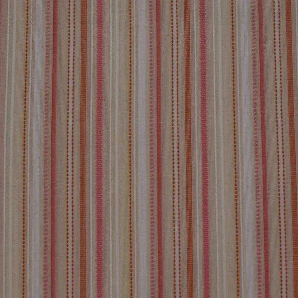 Cotton Apricot Stripe Yarndyed Woven Fabric