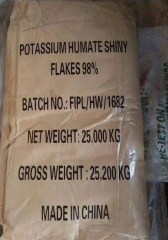 25 Kg Potassium Humate Shiny Flakes 98%