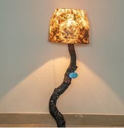Dark Wood Floor Lamp