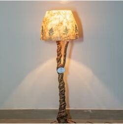 Twisted Wooden Lamp, Packaging Type : Cardboard Box for Indoor Lighting