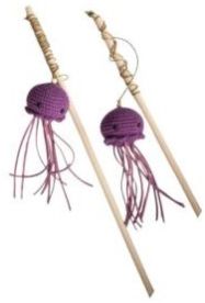 Jellyfish Cat Wand Toy With Catnip