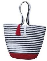 Red Designer Cotton Rope Tote Bag 15 X 12 Inches