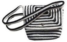 Jute Striped Cotton Rope Sling Bag 8 X 8 X 4 Inches
