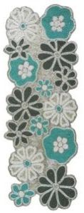 Canvas Base Winter Garden Beaded Table Runner 36 By 13 Inches