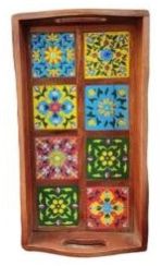Wooden Tiles Serving Tray 4
