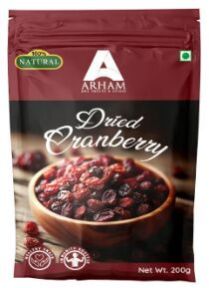 Dried Cranberry, Color : Dark Red, Packaging Type : Resealable Pouch