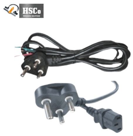 Copper 3 Pin Cord, Color : Black