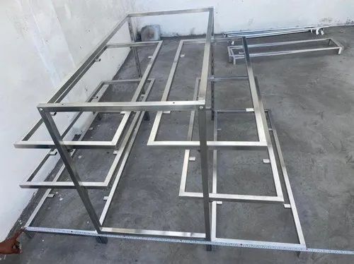 Dolphins Glass SS Nesting Table, Color : Silver