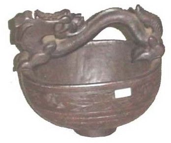 Wooden Antique Bowl, Color : Brown