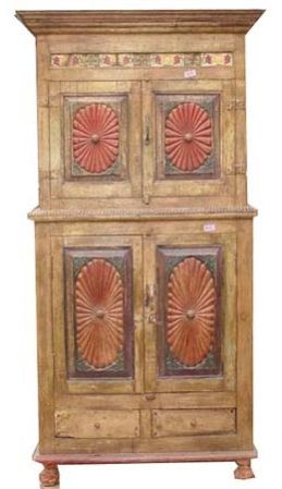 Wooden Antique Four Door Corner Racks
