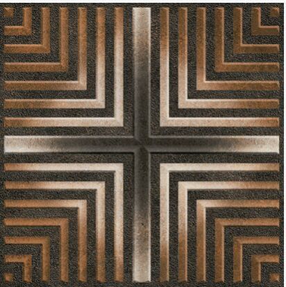 Cross Square Umber Designer Tiles