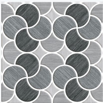 Flower Circle Gris Designer Tiles
